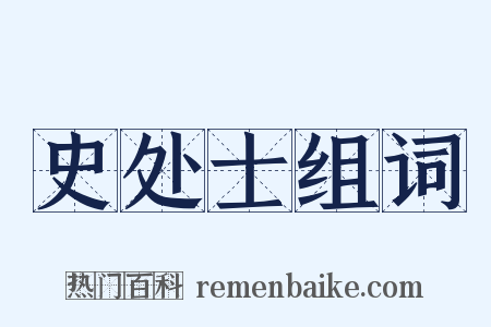 史处士组词是什么意思的图片